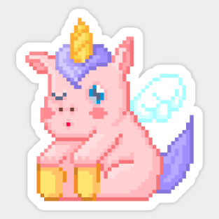 Pixel Unicorn Sticker